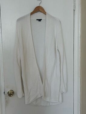 Vince White Drop Shoulder Cardigan